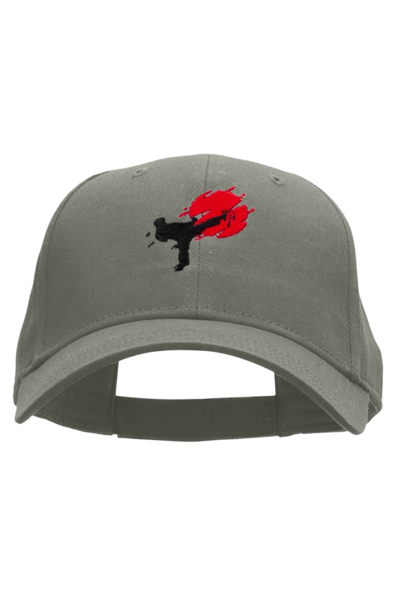 Karate Traning Embroidered Low Profile Cap - Grey OSFM