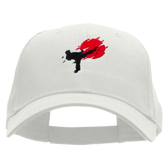 Karate Traning Embroidered Low Profile Cap - White OSFM