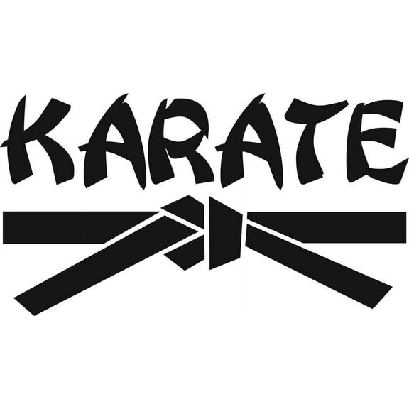 Karate Vinyl Decal Sticker|Cars Trucks Vans Walls Laptops Cups|Black|5.5 inches|KCD903