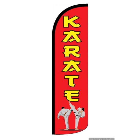 Karate Windless flag Without Pole Advertisement /Business Flags | Feather Flag |