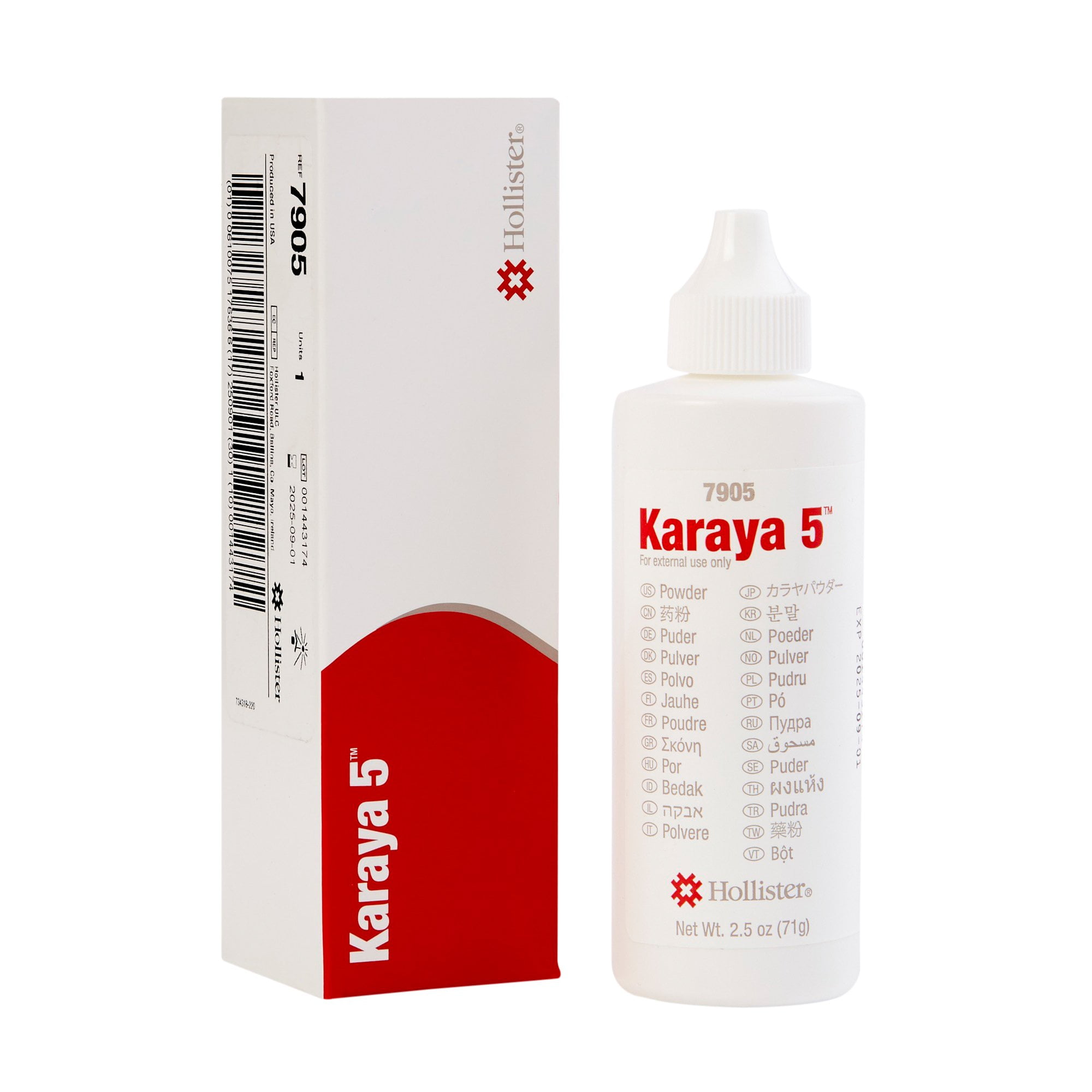Karaya Ostomy Barrier Powder 2-1/2 oz. Puff Bottle 7905, 1 Ct 