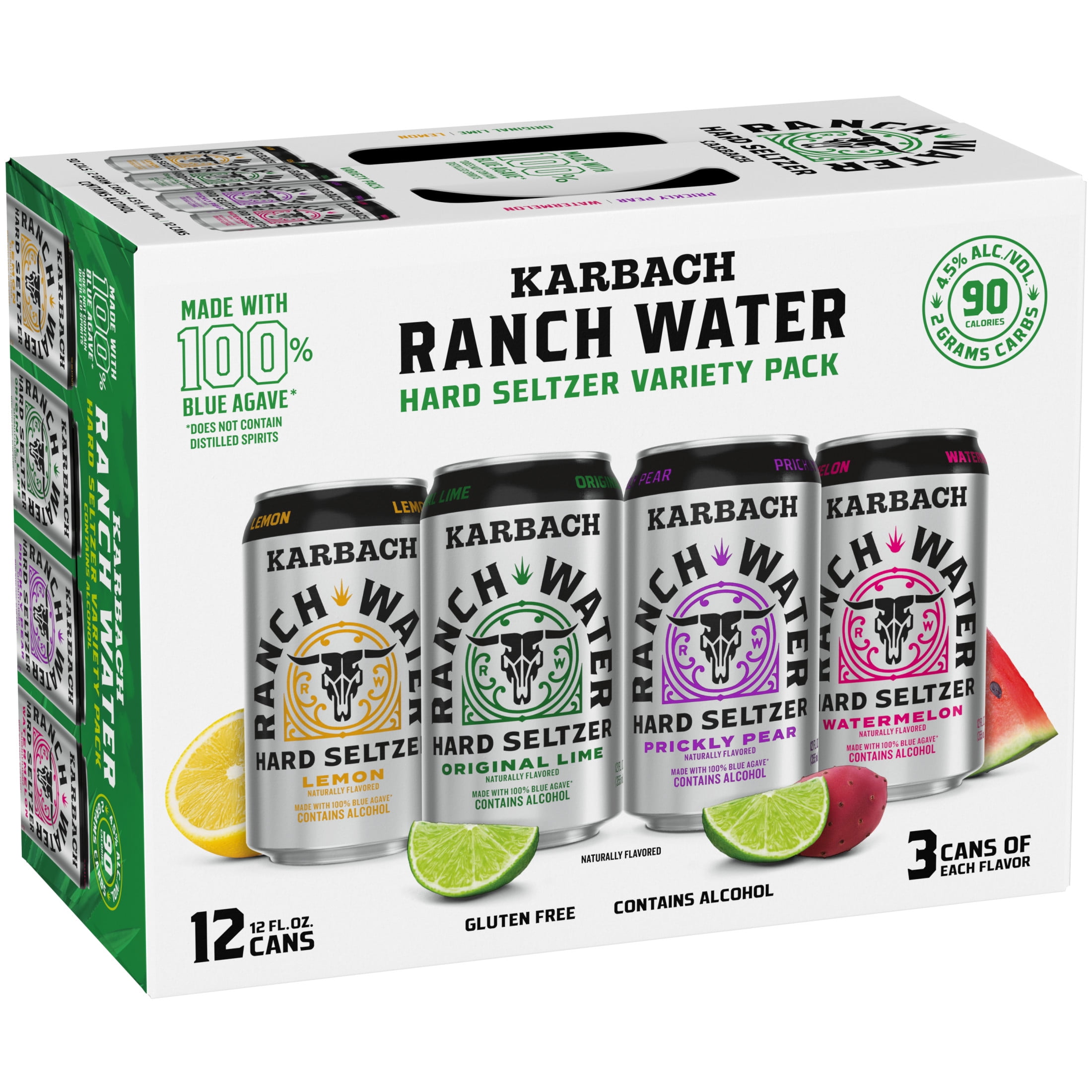 Karbach Brewing Ranch Water Hard Seltzer Craft Variety, 12 Pack 12 fl. oz. Aluminum Cans, 4.5% ABV