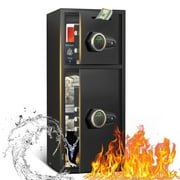 Opentiny 6.5 Cuft Large Biometric Fingerprint Home Safe Fireproof Waterproof, Anti-Theft Money Safe Box with Deposit Slot & Dual Alarm System, Digital Security Document Safe for Home Office Hotel