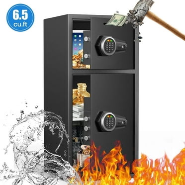 Opentiny 6.5 Cuft Large Digital Lock Home Safe Fireproof Waterproof, Anti-Theft Money Safe Box with Deposit Slot & Dual Alarm System, Digital Security Document Safe for Home Office Hotel
