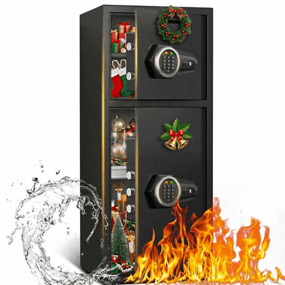 Opentiny 6.5 Cuft Large Safe, Digital Lock Home Safe Fireproof Waterproof, Anti-Theft Money Safe Box with Deposit Slot & Dual Alarm System, Digital Security Document Safe for Home Office Hotel