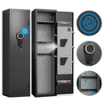 thumbnail image 1 of Karbeen Biometric Fingerprint Gun Safe, Digital Quick Access 2-3 Gun Safe for Shotgun Fireproof Waterproof, Long Security Gun Cabinet with Pistols Rack, Ammo Storage Shelf and Pistol Bag, 1 of 7