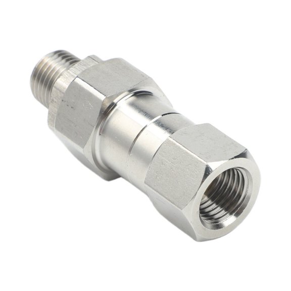 Karcher Compatible Stainless Steel Pressure Washer Swivel Fitting 360 Degree, for Hose 3/8 NPT and 1/4 NPT Silver