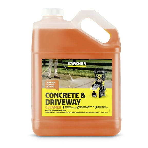 Karcher Pressure Washer Detergent, Concrete & Driveway Cleaner, Concrete, Brick, Stone - 1 Gallon