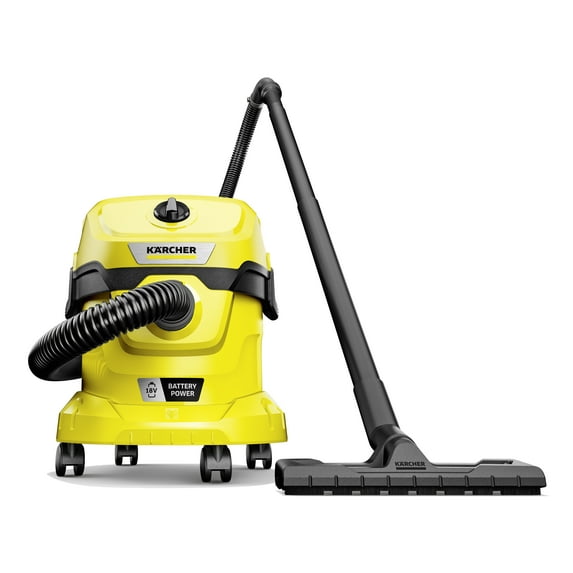Karcher Cordless Shop Vacuum Wet and Dry, WD 2-18, Blower Function, 3.2 Gallon - Tool Only