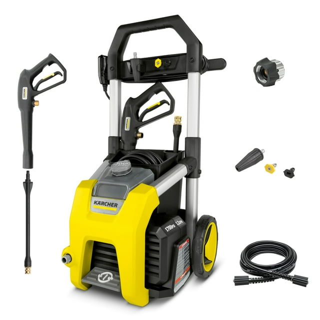 Karcher K1700 2125 PSI Max, Electric Pressure Washer with Hose and 3 Nozzles, 1.2 GPM, Power Washer