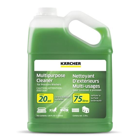 Karcher Pressure Washer Detergent, Multi Purpose, Universal, for Outdoor Surfaces - 1 Gallon