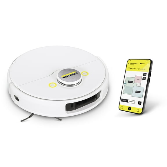 Karcher RCV 5, Robot Vacuum Cleaner, Mop Function, App, LiDar, Dual Laser, Floor Mapping, Obstacle Recognition - 140 min