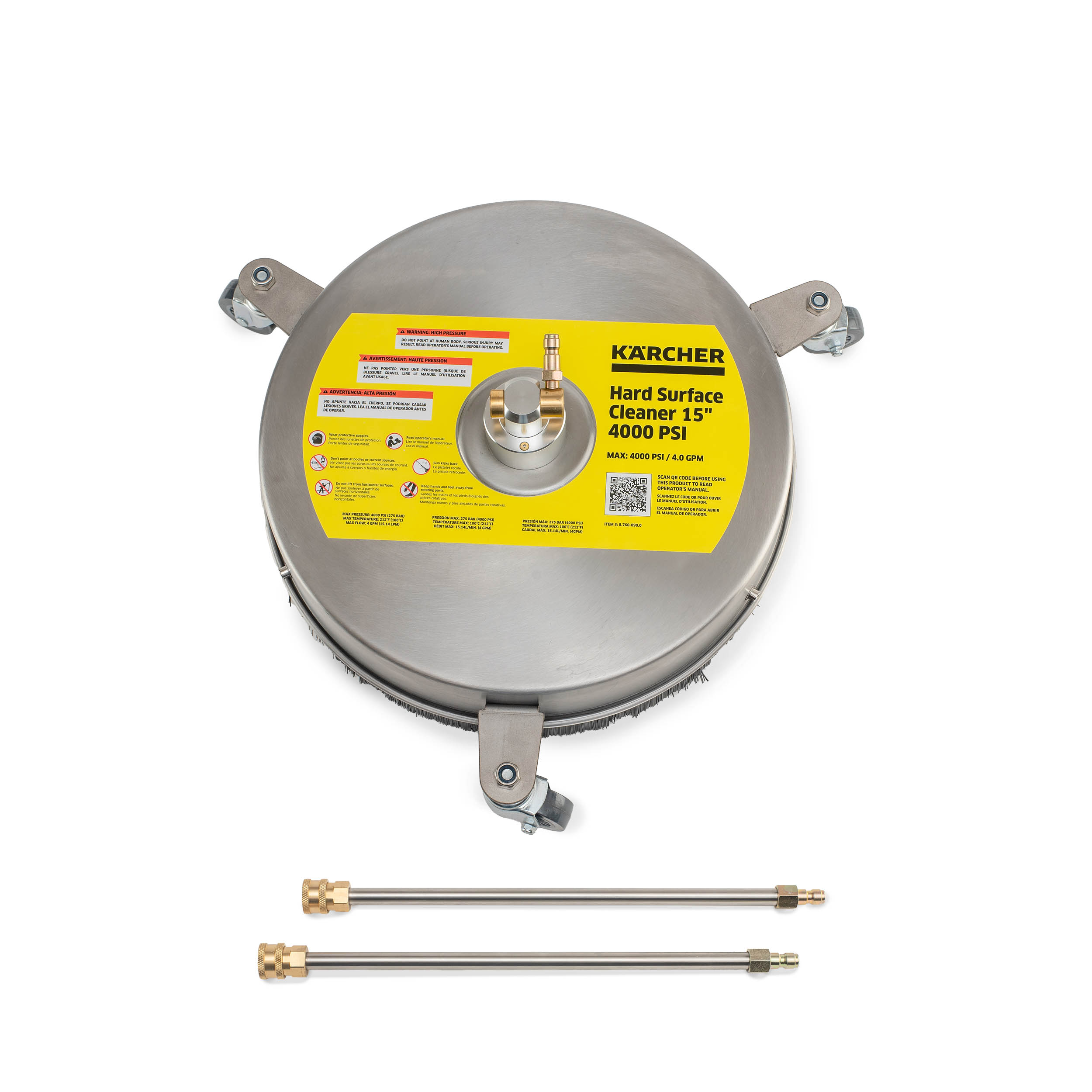 Karcher Universal 15" Pressure Washer Surface Cleaner 4000 PSI, Metal
