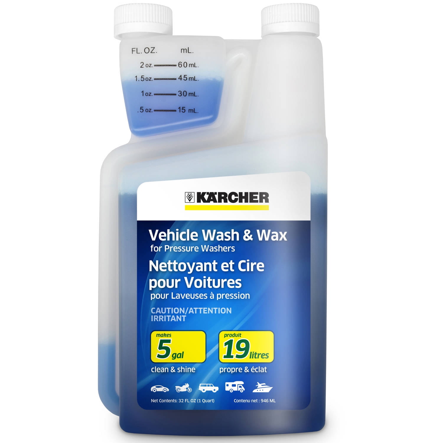 Karcher 1 Gal. Car Wash & Wax Pressure Washer Cleaning Detergent Soap  Concentrate 9.558-146.0 - The Home Depot