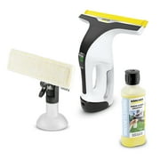 Karcher WV 6 Plus, Cordless Window Vacuum Cleaner, Glass, Mirror, Window, Car and Shower Squeegee - with Microfiber Pad and Spray Bottle