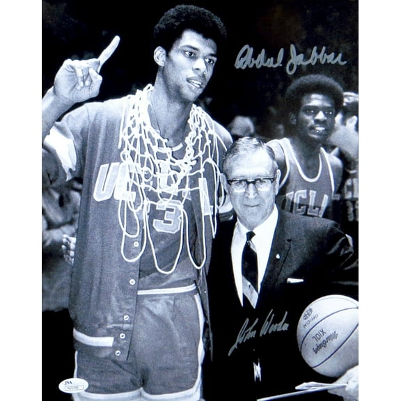 Kareem Abdul Jabbar John Wooden Signed Autographed 11X14 Photo UCLA Bruins JSA B