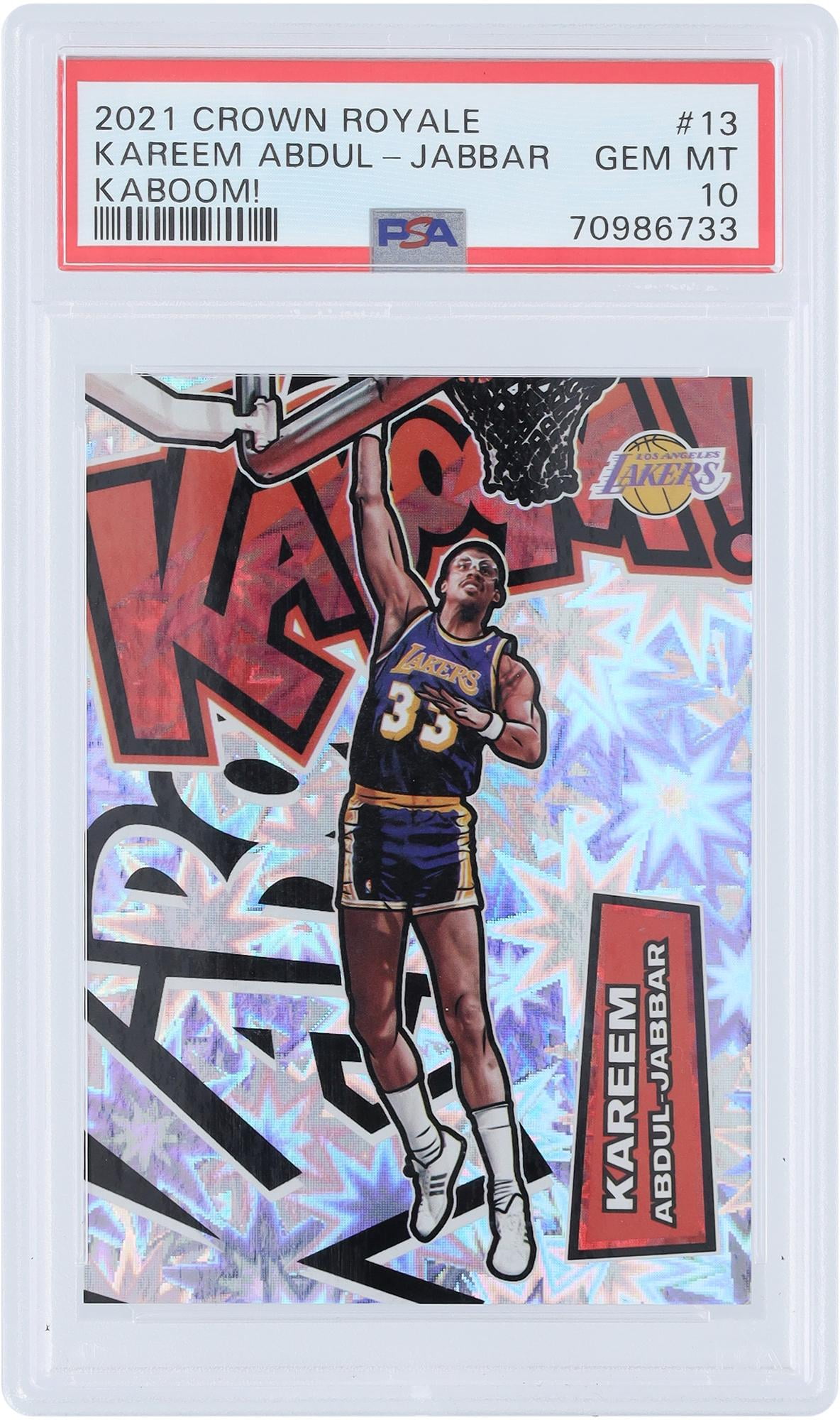 Kareem AbdulJabbar Los Angeles Lakers 202122 Panini Crown Royale