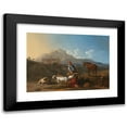 thumbnail image 1 of Karel Dujardin 14x11 Black Modern Framed Museum Art Print Titled - Italian Landscape with Girl Milking a Goat (1652), 1 of 5