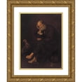 thumbnail image 1 of Karel van Mander III 11x14 Gold Ornate Wood Frame and Double Matted Museum Art Print Titled - St Peter Repentant (1624 - 1670), 1 of 4