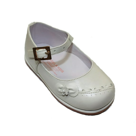 Karela Kids Lace And Pearls Shoes - Size 4, Beige