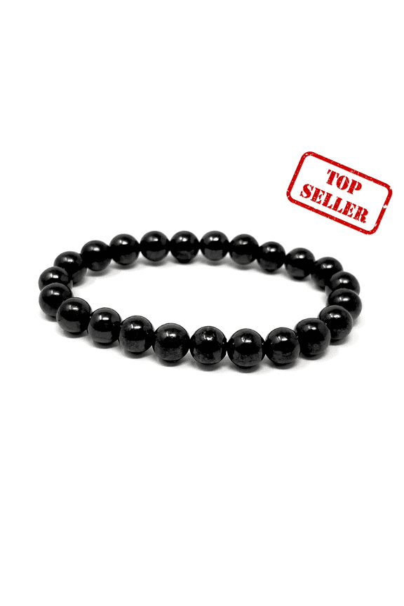 Shungite Bead Bracelet, 5G EMF Protector, Unisex
