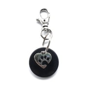 Karelia Creations Shungite Pet Charm Heart EMF Protector Shield Collar, Black
