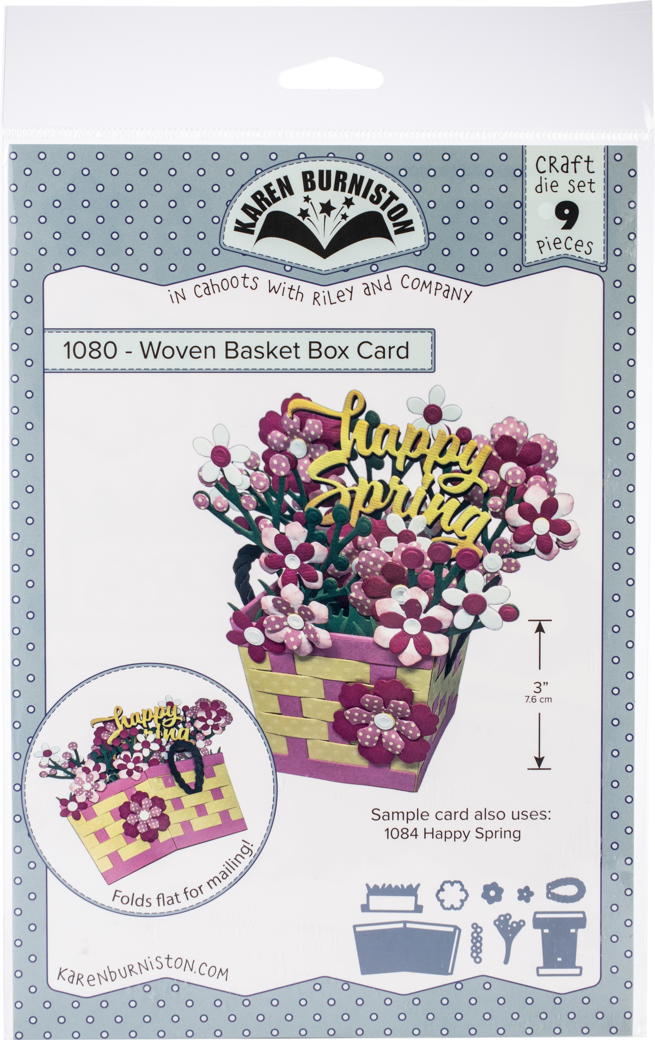 Karen Burniston Dies Woven Basket Box Card