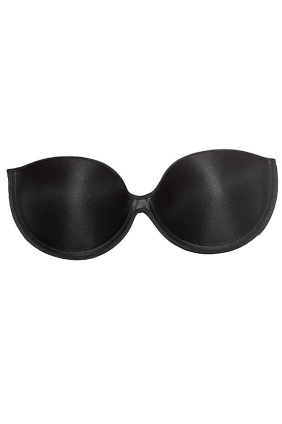 Backless, Strapless Invisible Bra With Adhesive Wings - Size C- Black Black C
