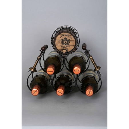 Karen Didion 5 Bottle Wine Holder Rack