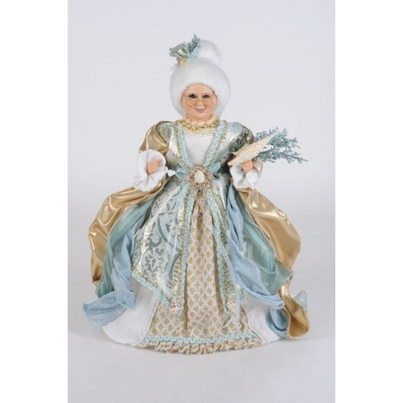 Karen Didion Christmas Coastal Mrs. Claus Figurine - Colorful Decorative Accent