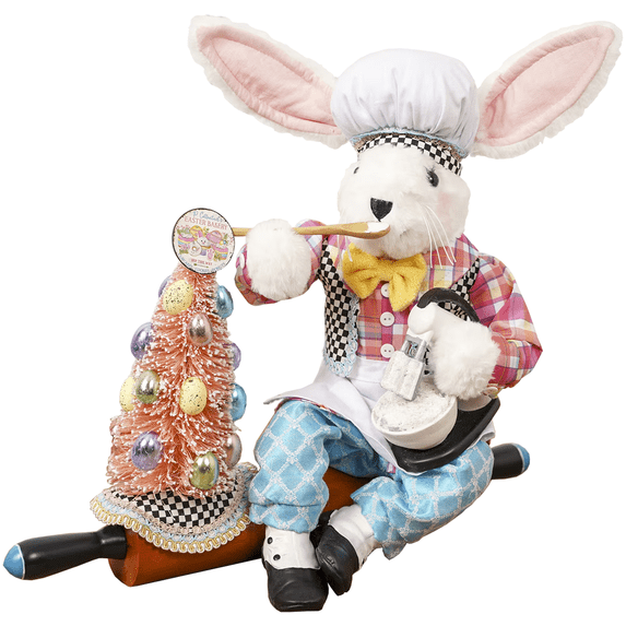 Karen Didion Figure, Kitchen Bunny on Rolling Pin (SPSC001)
