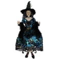thumbnail image 1 of Karen Didion Glitzy Peacock Witch Figurine 26 Inch Halloween Decoration, 1 of 4