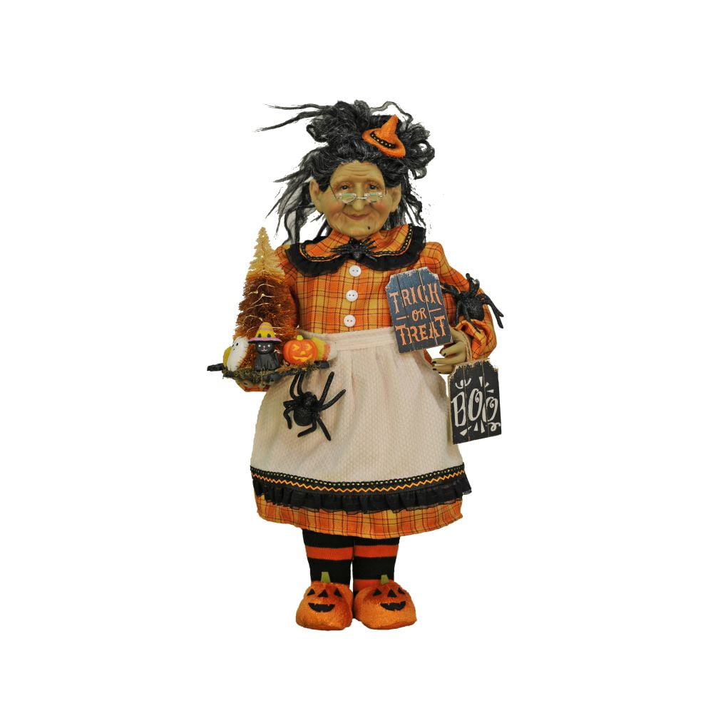 Karen Didion Lighted Trick or Treat Witch Figurine