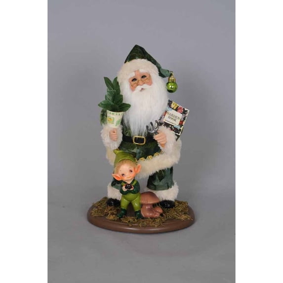 Karen Didion Originals Garden Santa Figurine, 13 Inches