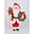 thumbnail image 1 of Karen Didion Originals Lighted Berry Wreath Santa Figurine, 17 Inches, 1 of 2
