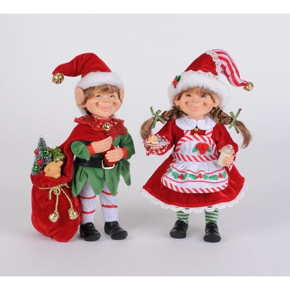 Karen Didion Santa's Helpers Elf Set of 2