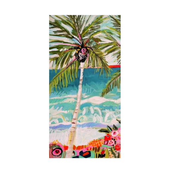Karen Fields 'Palm Tree Wimsy I' Canvas Art
