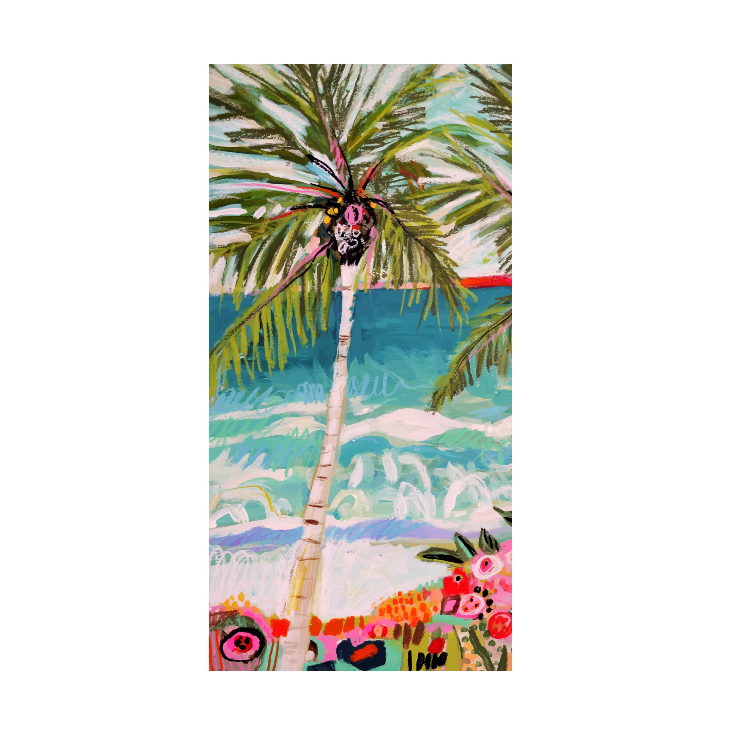 Trademark Fine Art Karen Fields Palm Tree Wimsy I Canvas Wall Art - 16x32