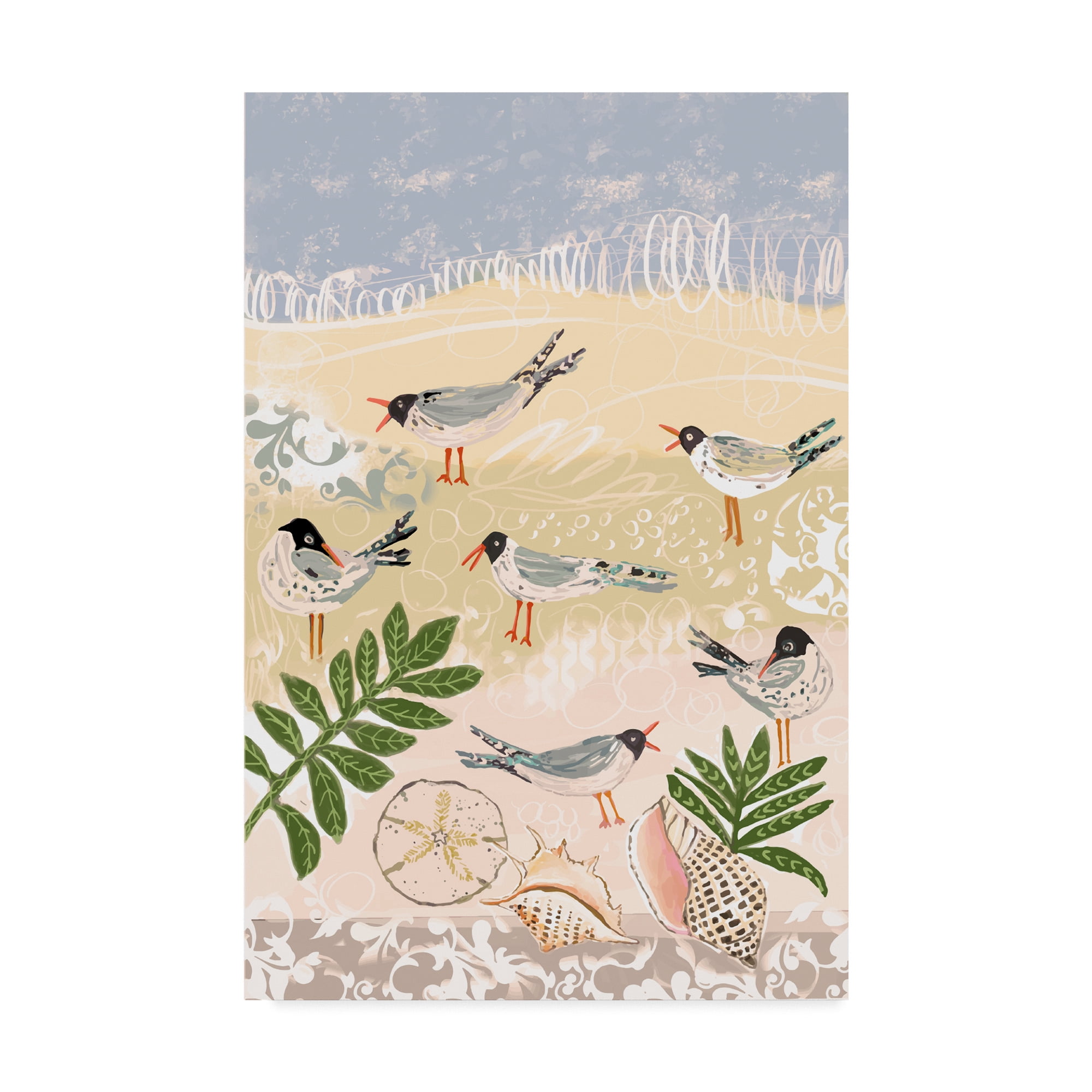 Karen Fields 'Sea Birds' Canvas Art
