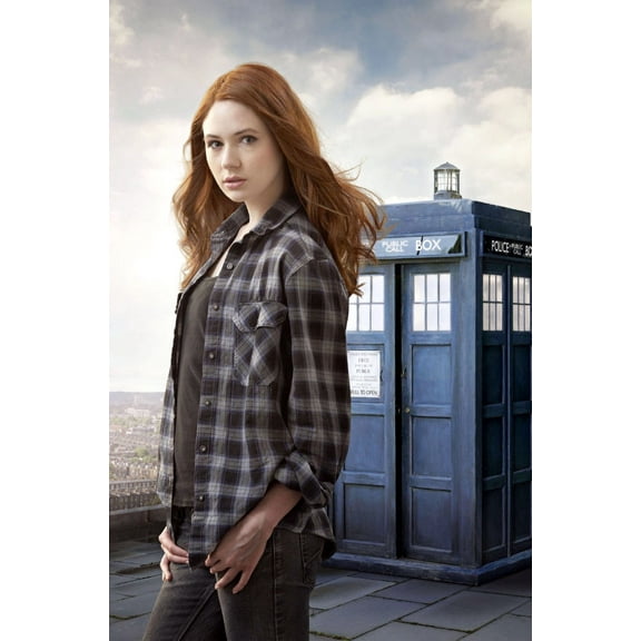 Karen Gillan Poster Dr Who Tardis Art Poster 24x36 Multi-Color Square Adults Best Posters