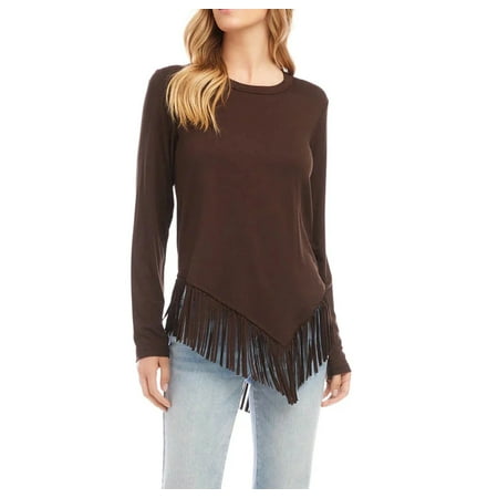 Karen Kane Asymmetric Fringe Top