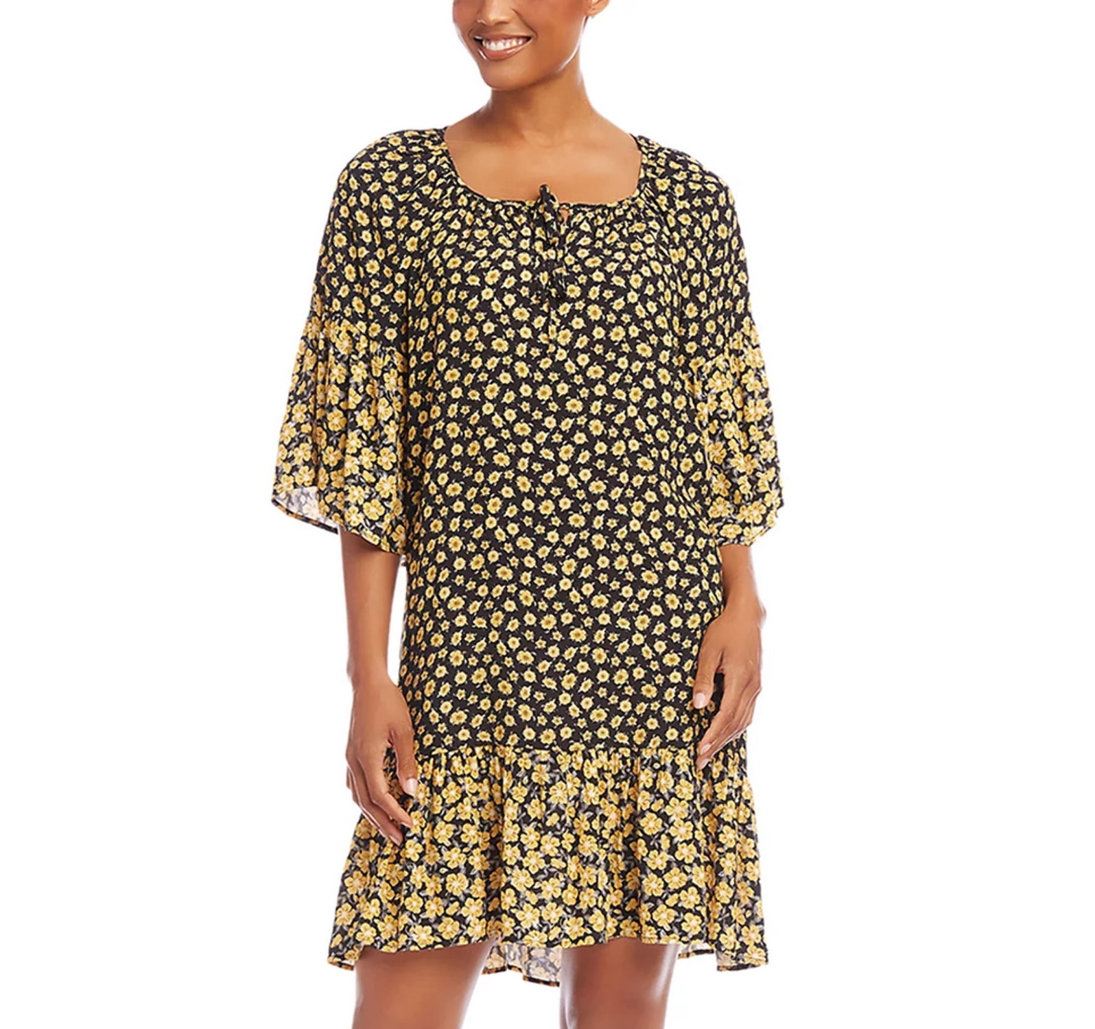 Karen Kane Twist Front Dress Red