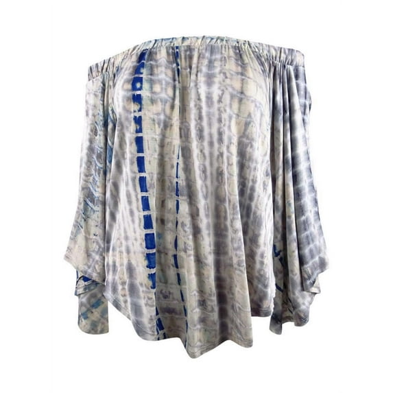 Karen Kane Women's Printed Off-The-Shoulder Top (XS, Tie Dye)