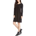 thumbnail image 1 of Karen Kane Womens Abby T-Shirt Jersey Dress, Black, Large, 1 of 3