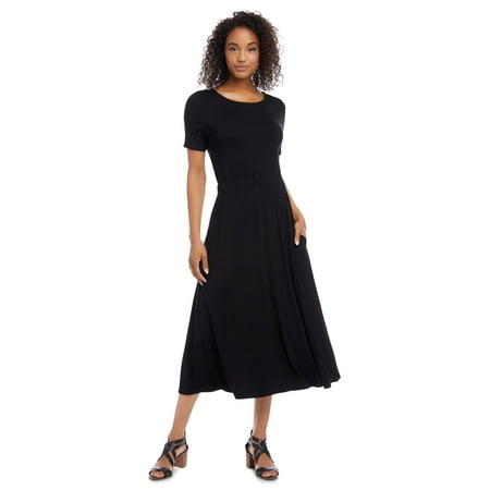 Karen Kane Womens Artisan Dress Black XL One Size