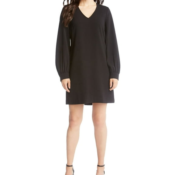 Karen Kane Womens Blouson Sleeve Shift Dress, Black, Small