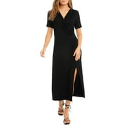 Karen Kane Womens Jersey Side Slit Maxi Dress