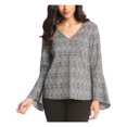 thumbnail image 1 of Karen Kane Womens Plaid Bell Sleeves Blouse, 1 of 2