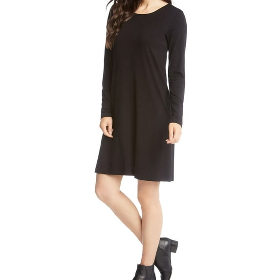 Karen Kane Womens Abby T-Shirt Jersey Dress, Black, Small