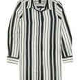 thumbnail image 1 of Karen Kane Womens Striped Tunic Blouse, Black, Medium, 1 of 1